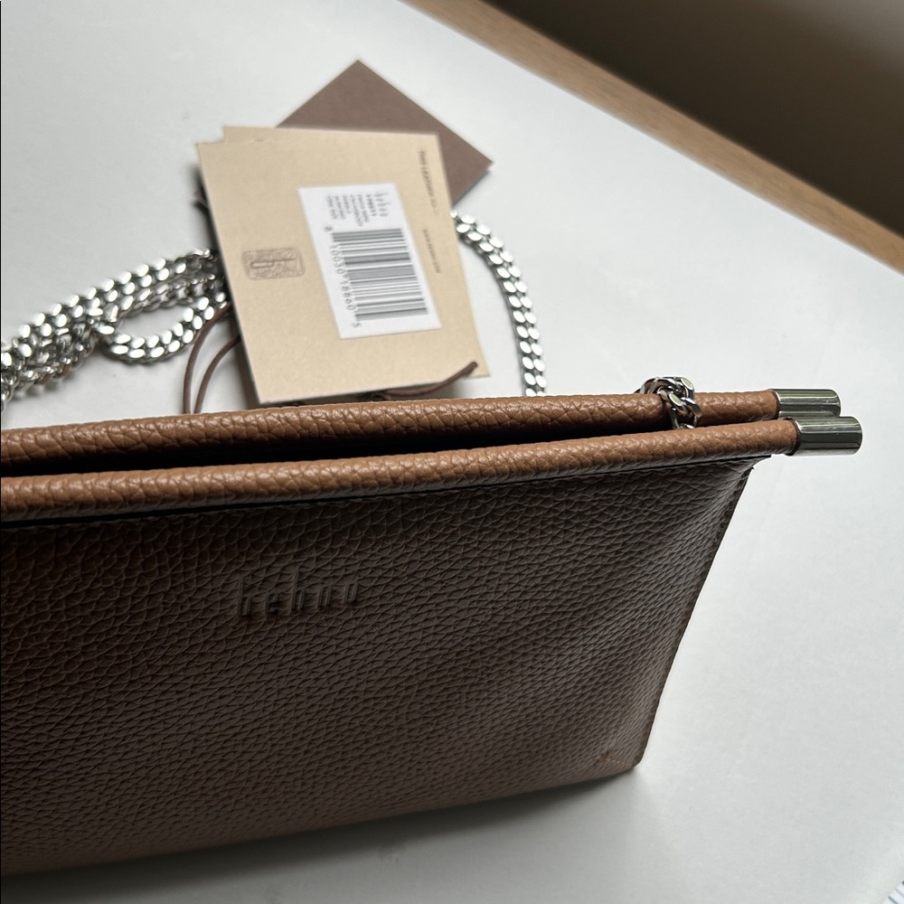 NWT BEHNO FRIDA MINI CROSSBODY BAG IN ALMOND - Picture 4 of 7